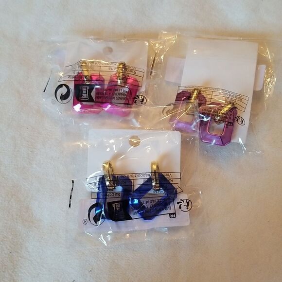 3 pair earrings bright colorful - Picture 9 of 9